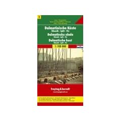 Dalmatinische K�ste, Sibenik-Split-Vis. Autokarte. 1 : 100 000.