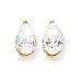 14k 9x6mm Pear Cubic Zirconia Earrings