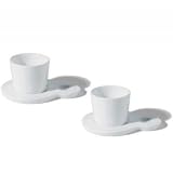 Alessi HUPLA Set of 2 Mocha Cups & Saucers by David Chipperfield from Alessi