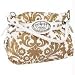 TAN & WHITE CANVAS PURSE