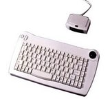Infrared Wireless Mini PS/2 Keyboard with Trackball (white))