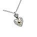 Sterling Silver with 18k Bead Mo Anam Cara - My Soul Mate Heart Shaped Pendant Necklace - Made in Ireland