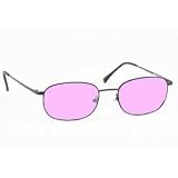 COMPUTER GLASSES WITH PINK POLYCARBONATE DOUBLE SIDED ANTI-REFLECTIVE COATING, SCRATCH COATING AND UV PROTECTION - BLACK METAL FRAME - 52-19-140.