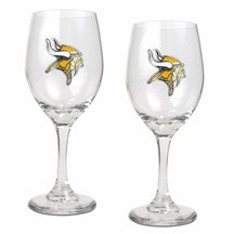 Minnesota Vikings 2 Piece Wine Glass Set