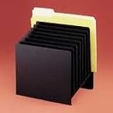 Buddy Products 576-4 Classic steel slant file, 6 sections, 9-7/8w x 5-1/4d x 10-1/2h, black