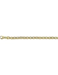 6mm 14k Fancy Hand Made Link Bracelet 8"