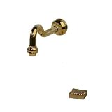 American Bath Factory F2-1380-PB-F9-9600-DC-PBF2-1380 Integrated Long Neck Faucet in Polished Brass