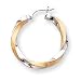 Jewelry : 14k and Rhodium 3.5mm Twisted Hoop Earrings