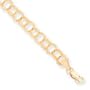 14k Solid Triple Link Charm Bracelet - 7 Inch - Lobster Claw - JewelryWeb