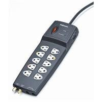 Fellowes 99115 10-Outlet Power Guard Surge Protector with Phone/DSL, Coax, Ethernet