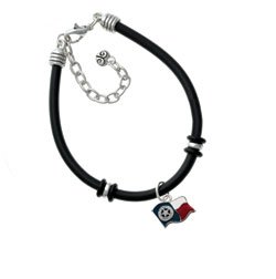 Texas Flag - Ranger Black Charm Bracelet