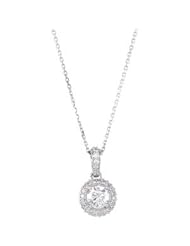 14K White Gold 3/4 Ct Tw Diamond Entourage Necklace 18"