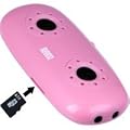 August MB100P Lecteur Baladeur MP3 Portable avec Haut-parleurs St�r�o Int�gr� et Lampe LED - Couleur: Rose