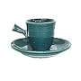 Fiesta Juniper Stick Handle Demitasse Cup and Saucer