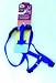 Kitchen & Housewares : FOUR PAWS 5/16 ADJUSTABLE HARNESS BLUE 6-10
