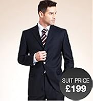 Big & Tall Collezione Wool Rich 3 Button Striped Jacket