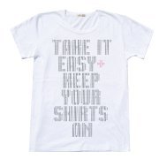 タイポグラフィー Ｔシャツ お洒落なフォントにユーモア感たっぷりなメッセージＴシャツ take it easy