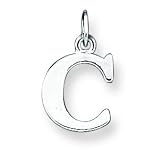 Sterling Silver Initial C Charm with 20 inch Sterling Silver Chain