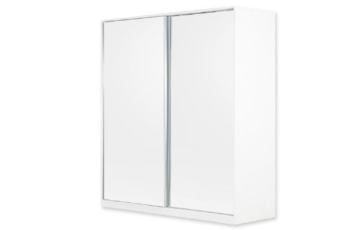 Miraseo MYHKS1 Aiko Kleiderschrank, hochwertiger Schlafzimmerschrank aus Holz, Korpus MDF in Farbe Weiß, schönes Design, viel Platz und hoher Komfort für Ihr neues Schlafzimmer mit den Maßen 200x210x64cm