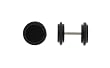 1 Pair Black Acrylic Fake Plugs - 16G Wire - 8mm
