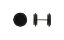 1 Pair Black Acrylic Fake Plugs - 16G Wire - 8mm
