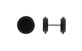 1 Pair Black Acrylic Fake Plugs - 16G Wire - 8mm