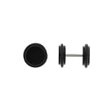 1 Pair Black Acrylic Fake Plugs - 16G Wire - 8mm