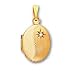 18in Gold-plated Small .01 Ct. Diamond Oval Locket Necklace