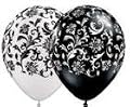 Damask Print-A-Round Black & White 11