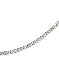 Basket Weave Chain 14K Gold White Ch664 16 Inch