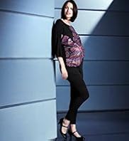 Maternity Boat Neck Butterfly Print Tunic