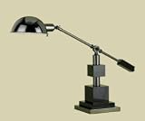 Cluny black crystal desk lamp with a black nickel finish.