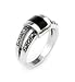 Sterling Silver Dark Marcasite Black Oynx Ring