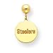 14K Pittsburgh Steelers Disc w/Steelers Post Dangle Earrings
