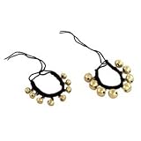 X8 Drums Brass Ankle Bells Large, Low Pitch