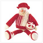Sitting Snowman Plush Figurine - Standard Shipping Only  Bits and Pieces Gift Store