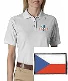 Embroidered Shirt - Women's Polo Shirt with czechoslovakia flag
