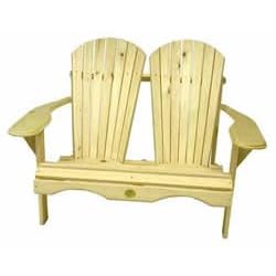 Outdoor Adirondack Loveseat - Cedar from Folding Aluminum Furniture