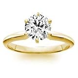 1/2 Carat G/SI1 Round Brilliant Certified Diamond Solitaire Engagement Ring in 18k Yellow Gold