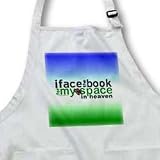 I Face the Book for My Space onTricolor - Full Length Apron With Pockets 22w X 30l