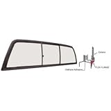 C.R. LAURENCE ECT410LT CRL Perfect Fit Three-Panel Tri-Vent with Light Gray Glass for 1997+ Dodge Dakota