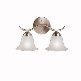 Kichler Lighting 6322NI 2 Light Bracket Bathroom Light, Brushed Nickel