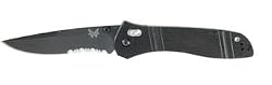 Benchmade 710 Black Blade Partial Serrated