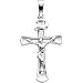 14K White Gold Crucifix Pendant