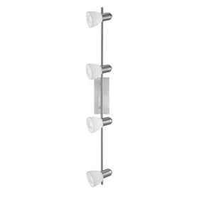 Eglo 86216A Ares-1, Nickel Frosted, 4-Light Opal Track Light Fixture by Eglo