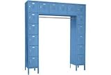 Penco Locker 16 Person 72x18x72 16 Doors Assembled Marine Blue