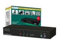 DIGITUS KVM Switch DVI 4-Port PS/2 5xDVI-I 10xMiniDIN6 Max 1280x1024 DDC2 ohne Kabel K3 Preisvergleich