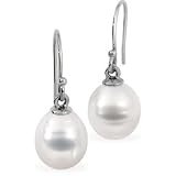 18k Yellow Gold S. Sea Cult. Pearl Earring 11mm Fine Circle