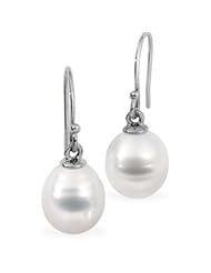 12.00MM Fine Circle 18K Palladium White Gold South Sea Cultured Pearl Earring