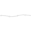 9"+ 1" Rhodium Plated 6 Bezel Set CZ Anklet